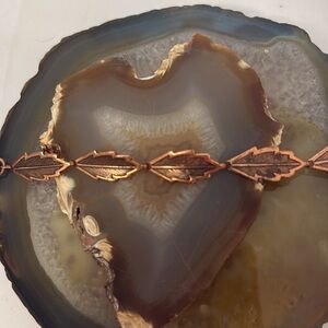 Copper Leaf Bracelet 7.75"